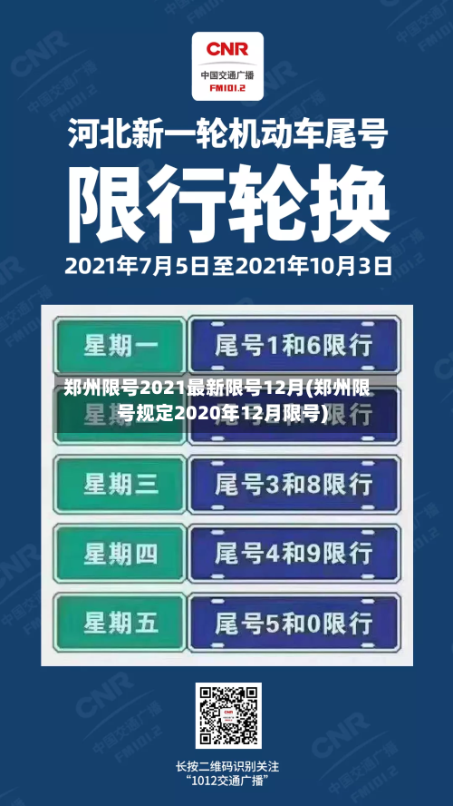 郑州限号2021最新限号12月(郑州限号规定2020年12月限号)-第2张图片
