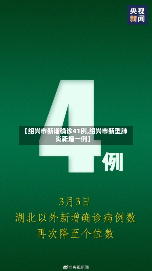 【绍兴市新增确诊41例,绍兴市新型肺炎新增一例】