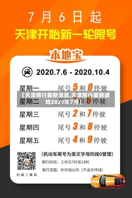【天津限行最新消息,天津限行最新通知2020年7月】
