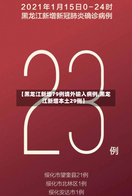【黑龙江新增79例境外输入病例,黑龙江新增本土29例】-第2张图片