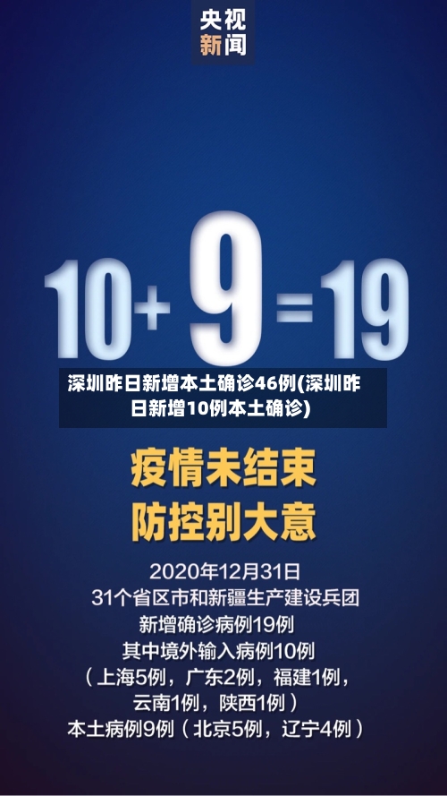 深圳昨日新增本土确诊46例(深圳昨日新增10例本土确诊)