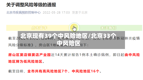 北京现有39个中风险地区/北京33个中风险区-第2张图片