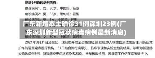 广东新增本土确诊31例深圳23例(广东深圳新型冠状病毒病例最新消息)