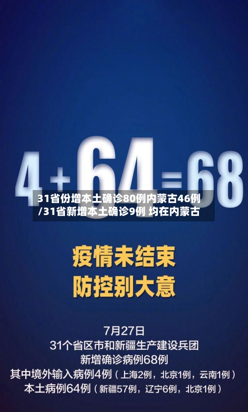31省份增本土确诊80例内蒙古46例/31省新增本土确诊9例 均在内蒙古-第3张图片