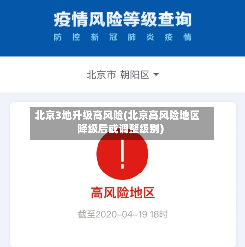 北京3地升级高风险(北京高风险地区降级后或调整级别)-第2张图片
