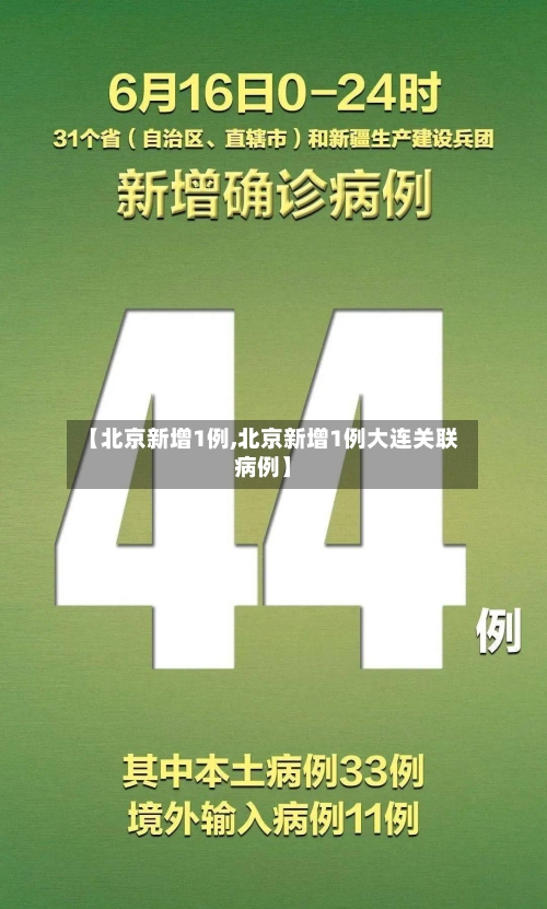 【北京新增1例,北京新增1例大连关联病例】