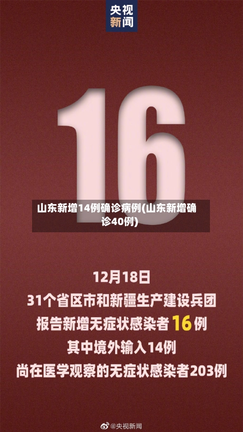 山东新增14例确诊病例(山东新增确诊40例)