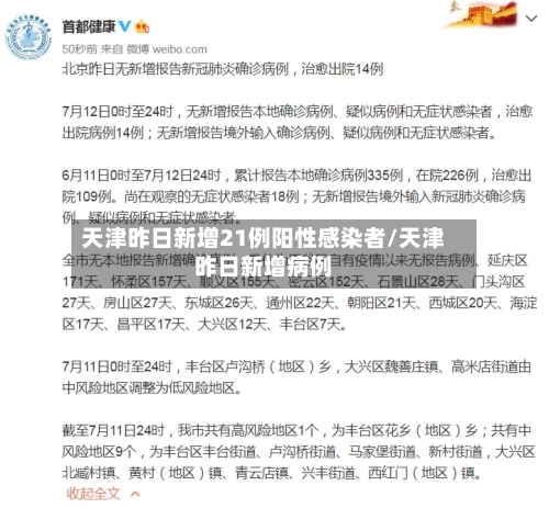 天津昨日新增21例阳性感染者/天津昨日新增病例