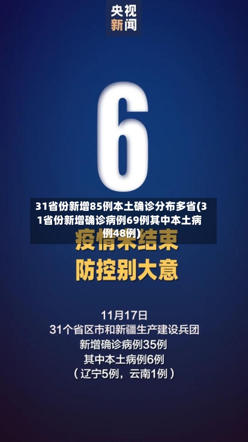 31省份新增85例本土确诊分布多省(31省份新增确诊病例69例其中本土病例48例)