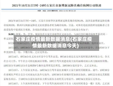 石家庄疫情最新数据消息(石家庄疫情最新数据消息今天)