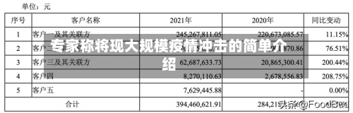 专家称将现大规模疫情冲击的简单介绍