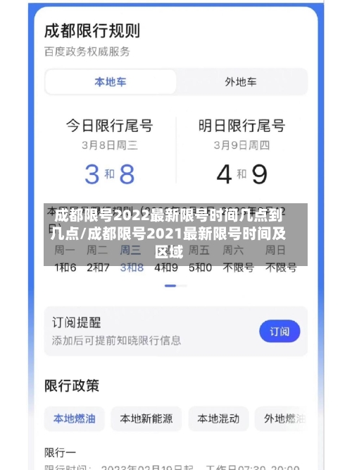 成都限号2022最新限号时间几点到几点/成都限号2021最新限号时间及区域-第2张图片