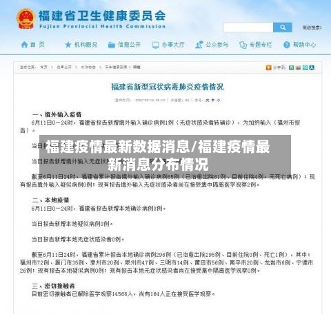 福建疫情最新数据消息/福建疫情最新消息分布情况-第2张图片