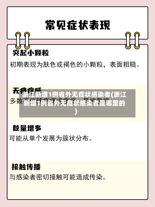 浙江新增1例省外无症状感染者(浙江新增1例省外无症状感染者是哪里的)-第2张图片