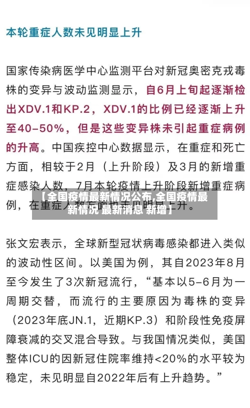 【全国疫情最新情况公布,全国疫情最新情况 最新消息 新增】