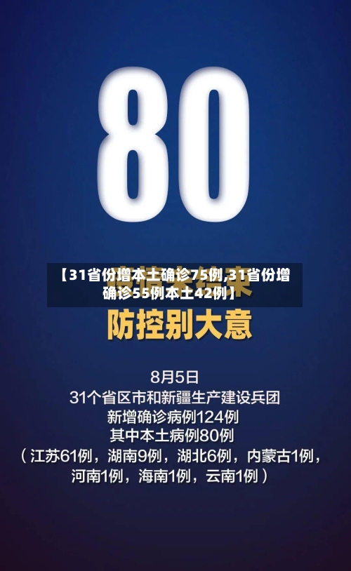 【31省份增本土确诊75例,31省份增确诊55例本土42例】