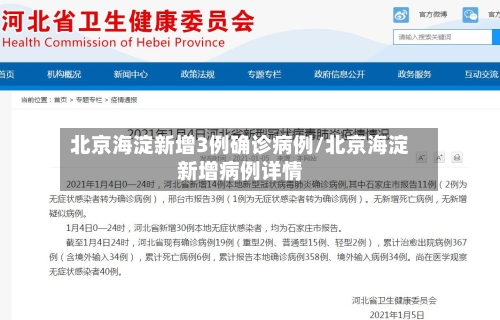 北京海淀新增3例确诊病例/北京海淀新增病例详情