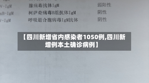 【四川新增省内感染者1050例,四川新增例本土确诊病例】
