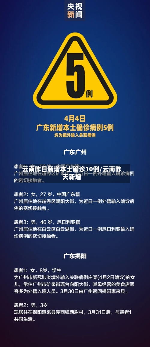 云南昨日新增本土确诊10例/云南昨天新增